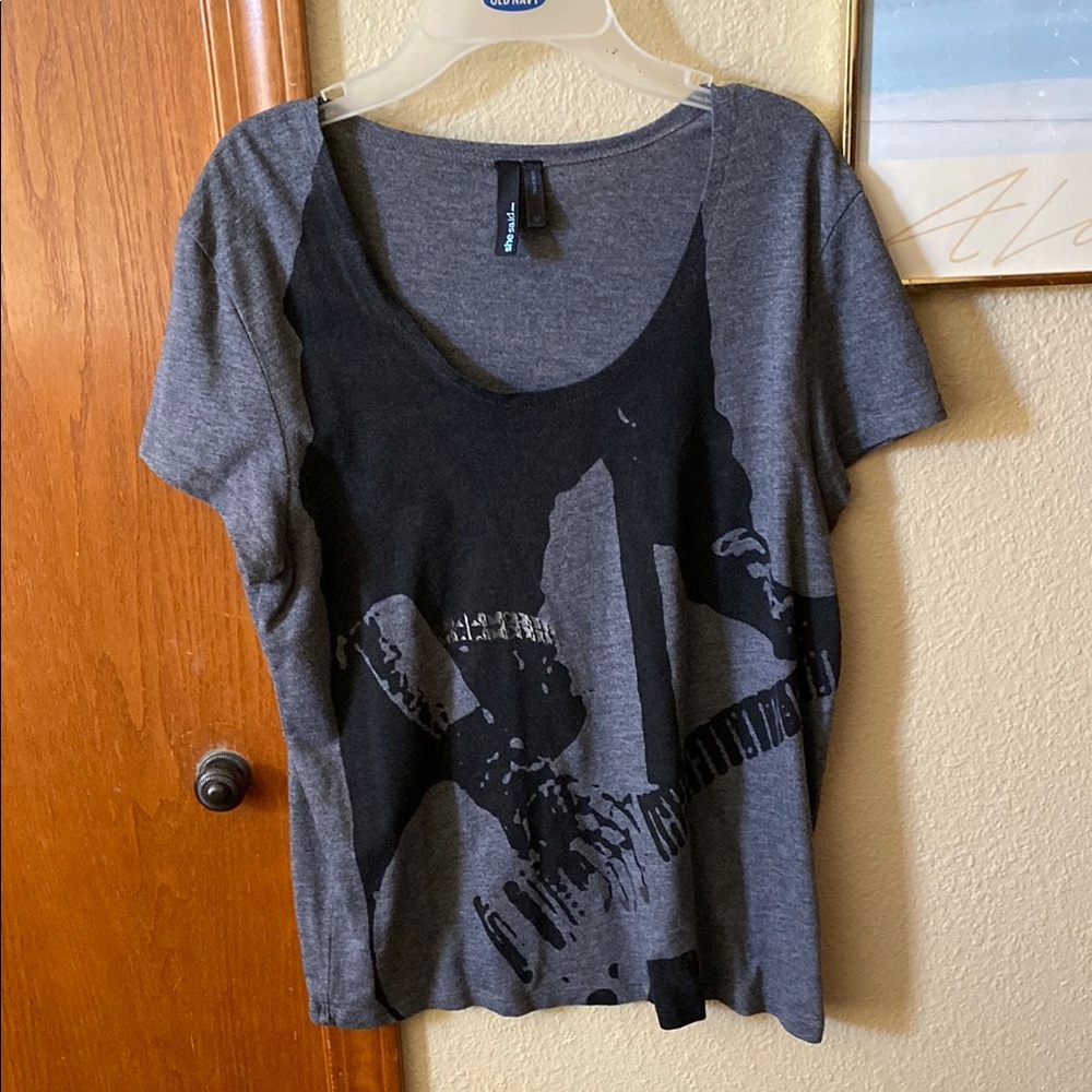 Graphic Gray Short Sleeve Relaxed Tee